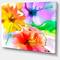 Designart - Bunch of Colorful Flowers Sketch - Extra Large Floral Wall Art